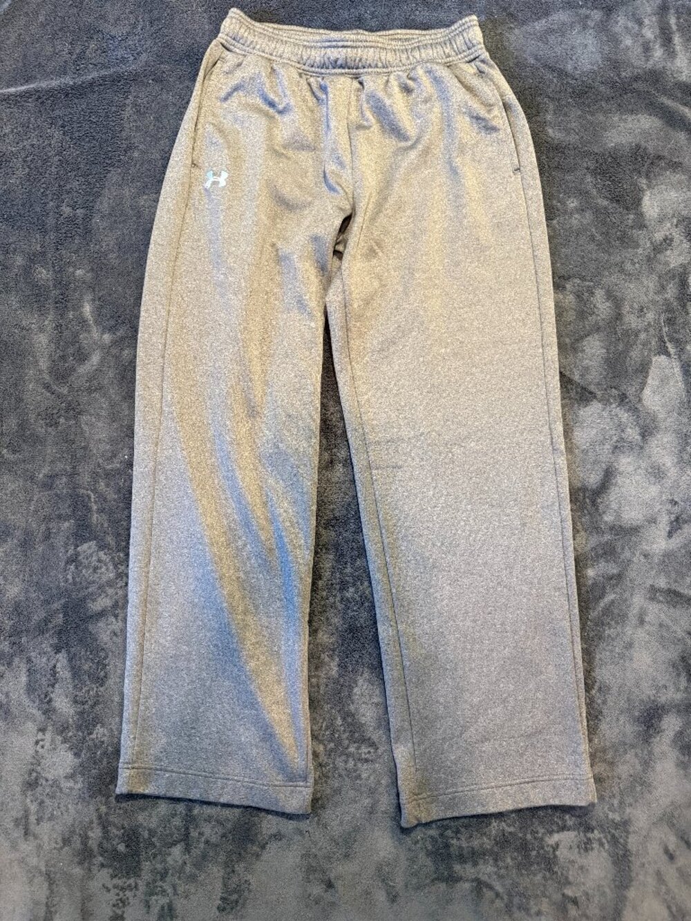 Under Armour Fleece Straight Leg Sweatpants Grey Small Athletic Track Pant